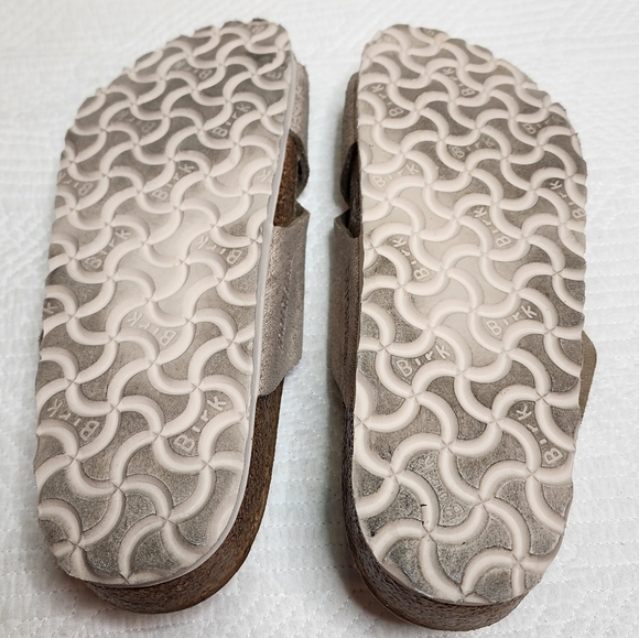 Birkenstock Metallic Rose Gold Siena Big Buckle Cross Strap Sandals Size EU 36 - Picture 14 of 16